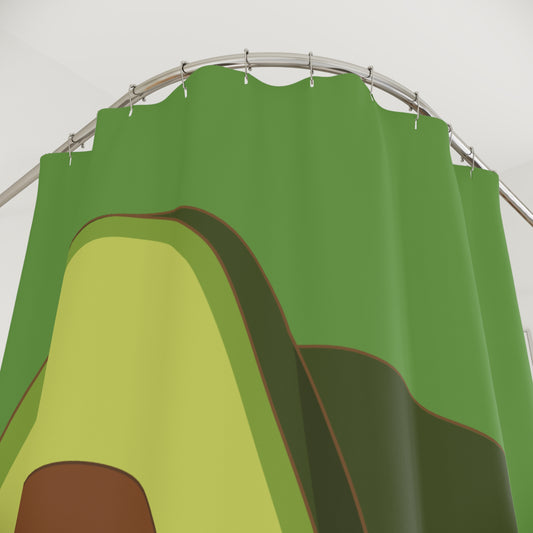 Halved Avocado Shower Curtain | Elegant, Luxurious, and Playfully Minimalist