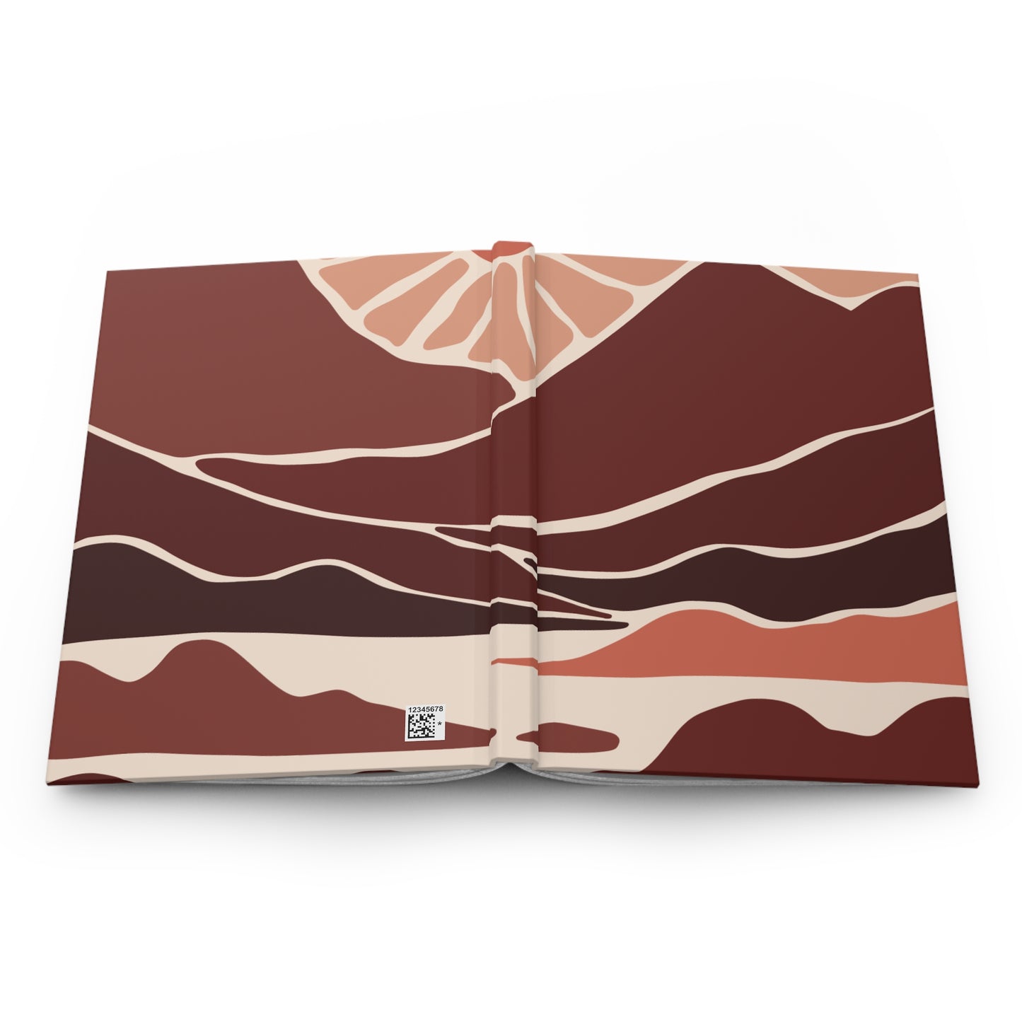 Solrise Journal | Minimalist Hardcover Notebook with Abstract Sun & Mountain Design