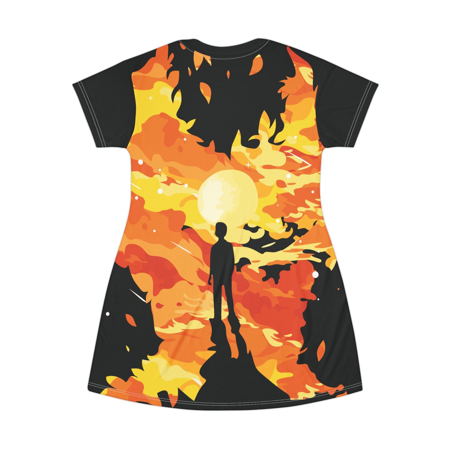 T-Shirt Dress | Burning Flame Within | Bold & Inspiring Streetwear
