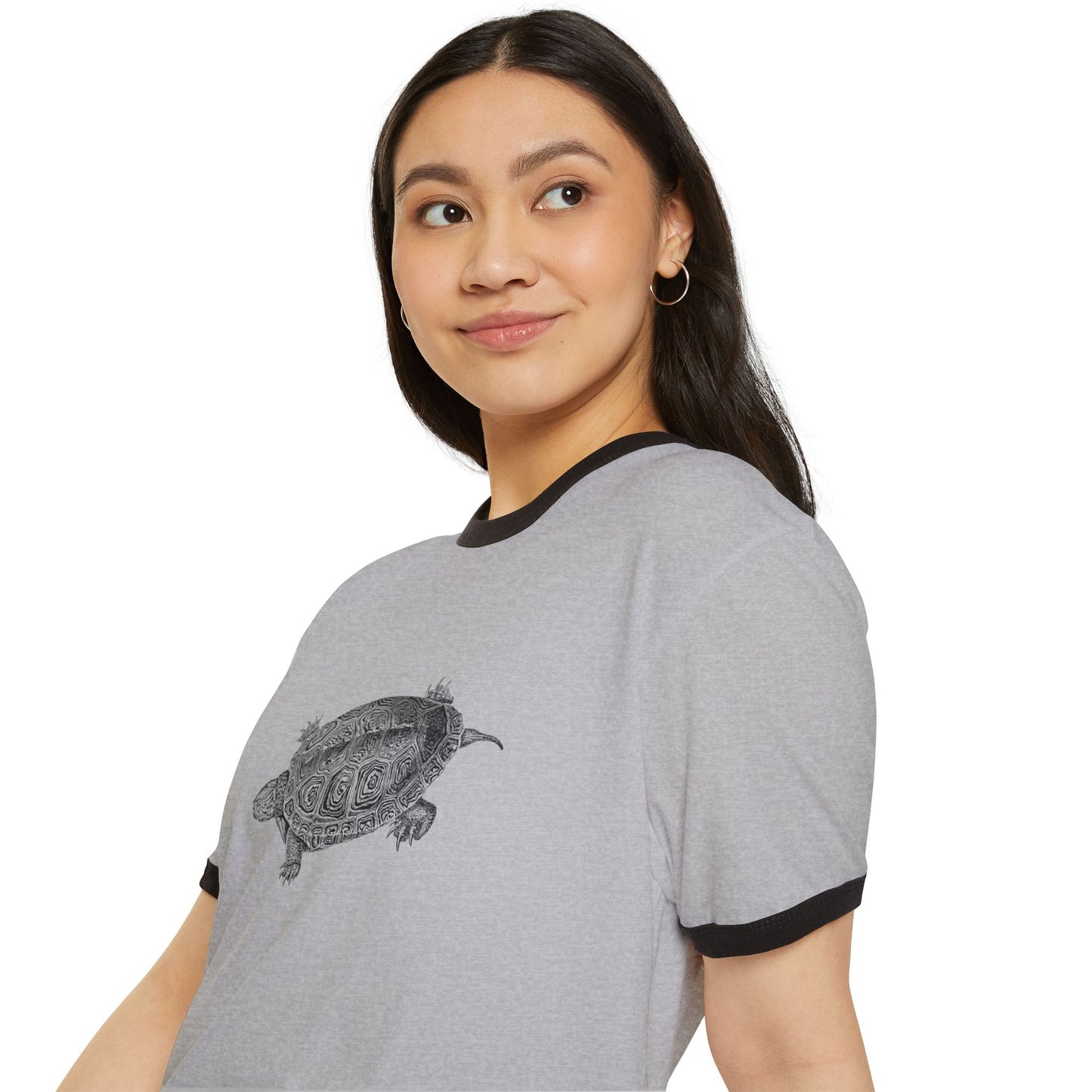 Ringer T-Shirt | Ocean Vibes | Say Hello to the Sea Turtle