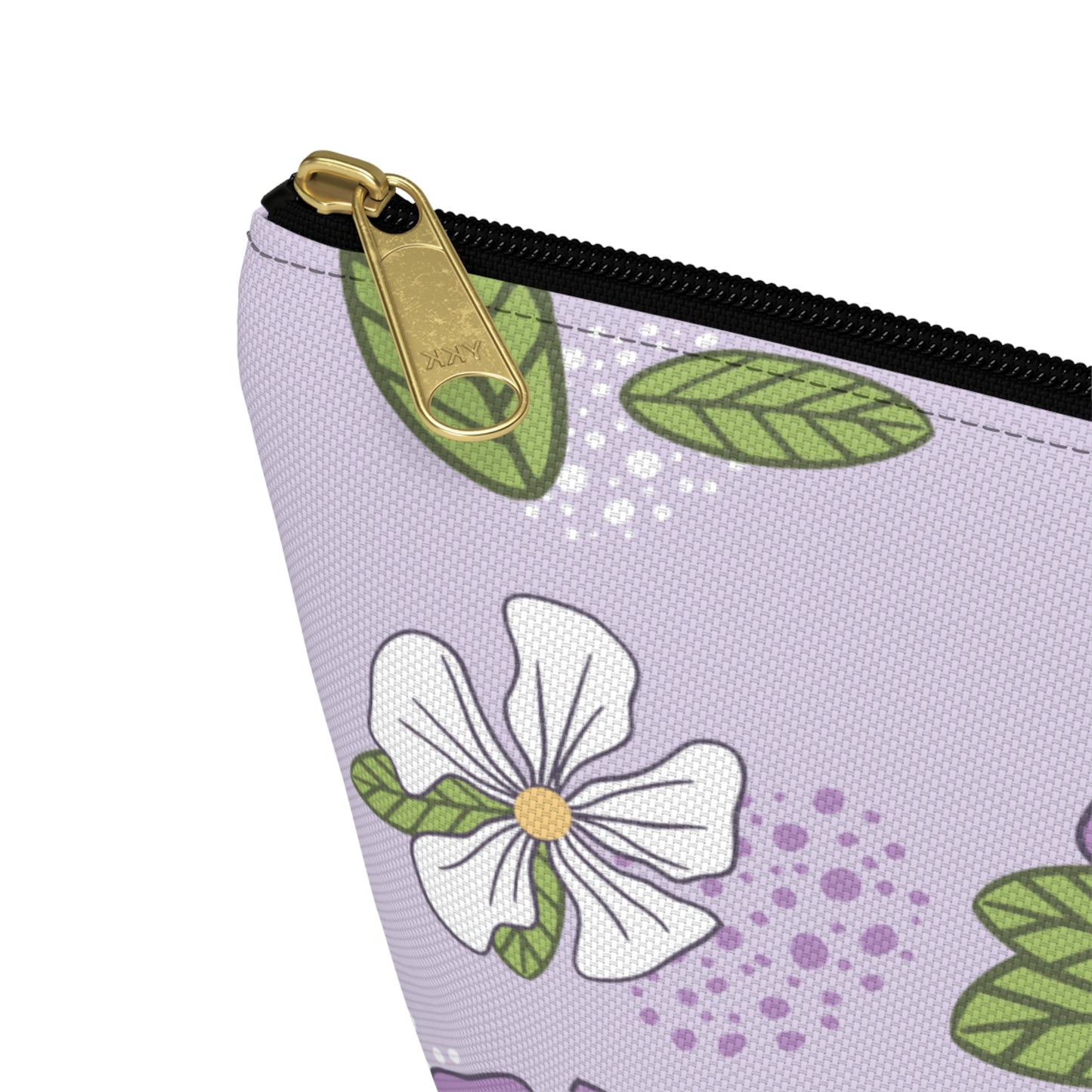 Soft Violet Blooms | Minimalist Floral Accessory Pouch
