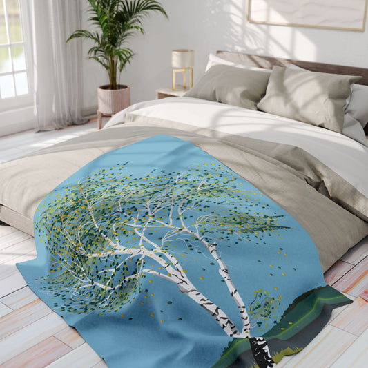 Birch Tree Fleece Blanket | Wrap Yourself in Nature | Cozy Yet Stylish