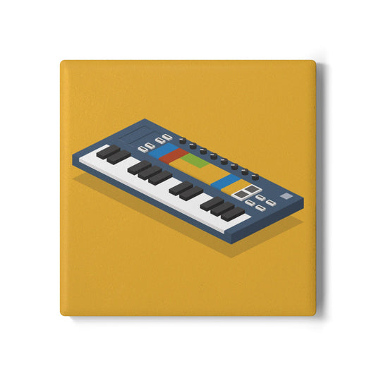 “Mix Your Mood” Ceramic Coaster | DJ-Inspired Table Style