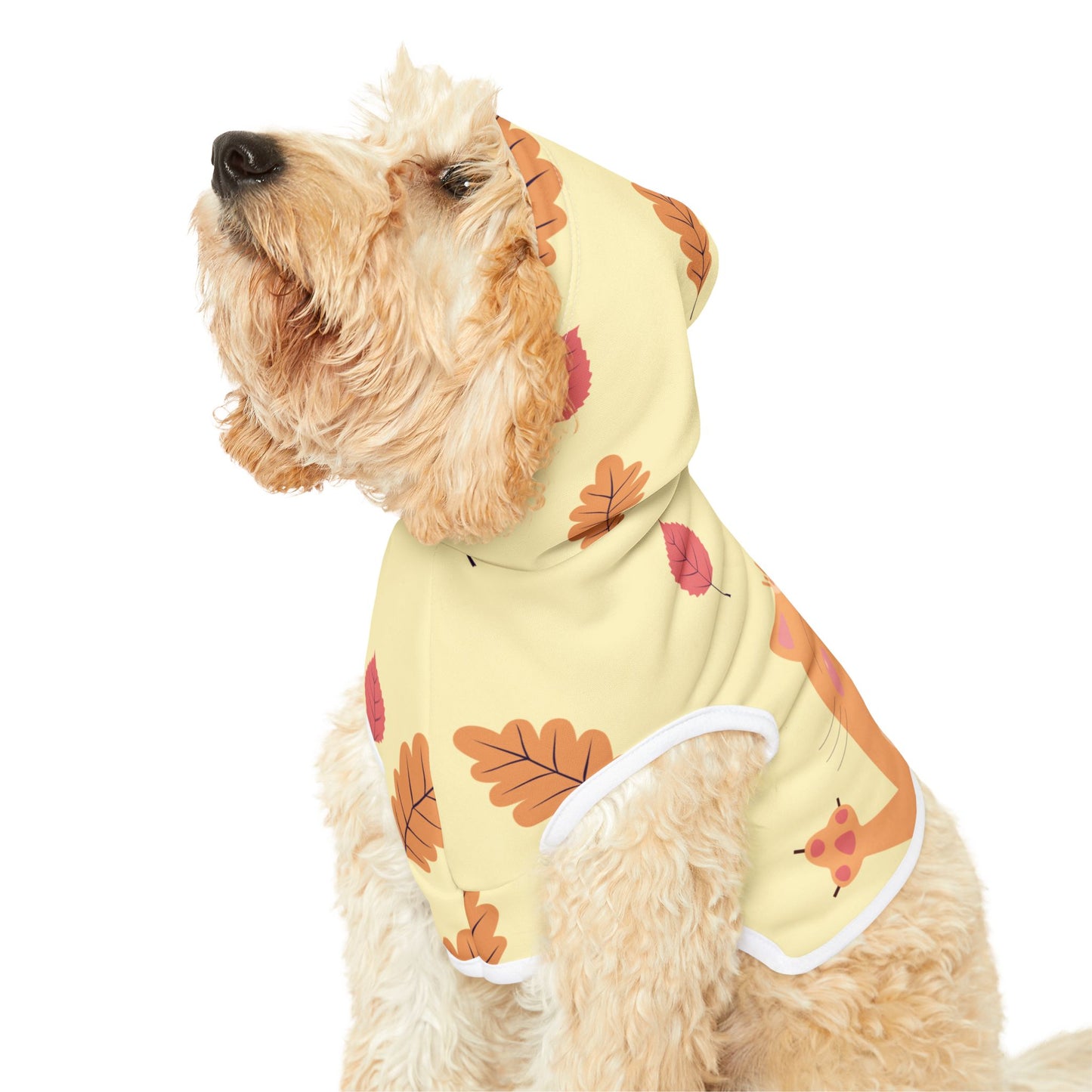 Pet Hoodie | Autumn Cat and Falling Leaves
