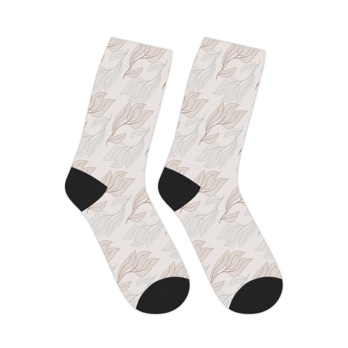 Natural Form Mid Socks | Abstract Nature Leaf Design