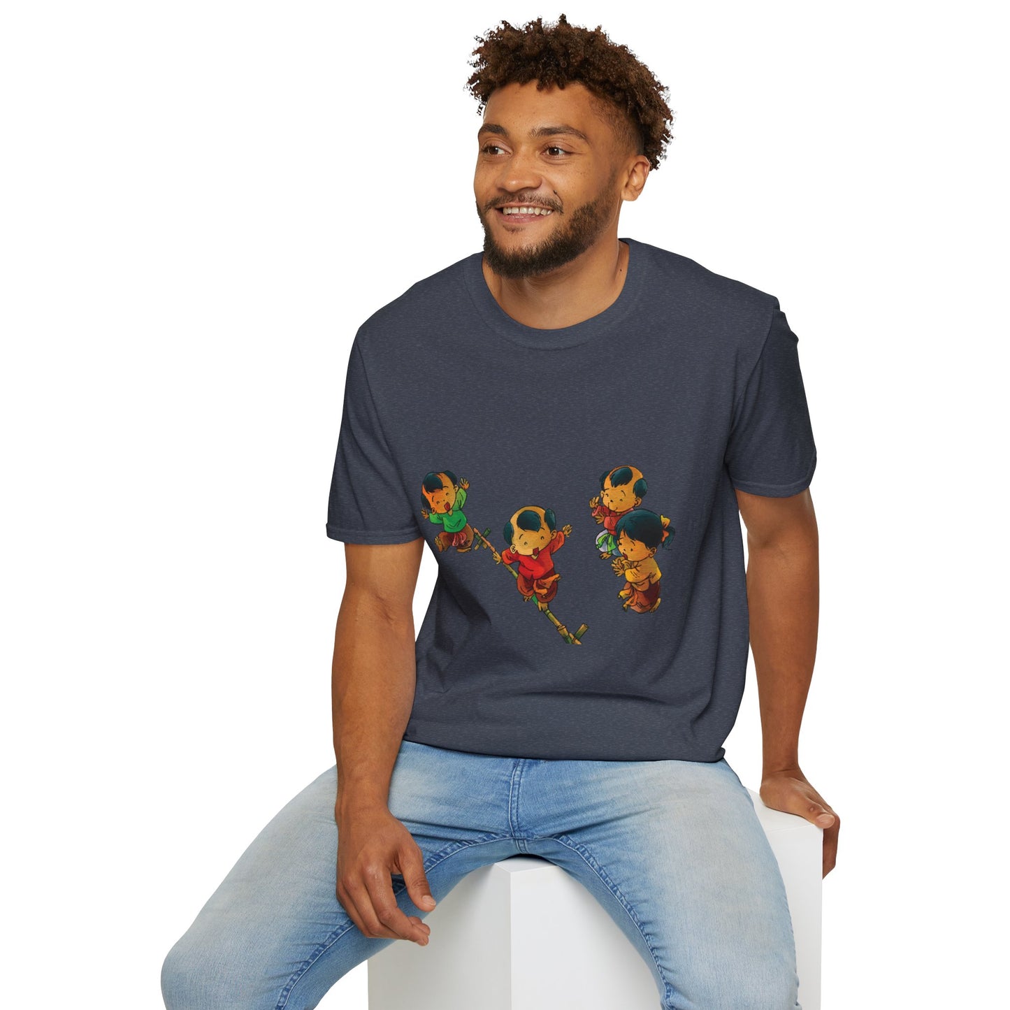 Unisex Softstyle Tee | "Cuop Co" | Vietnamese Traditional Flag-Stealing Game