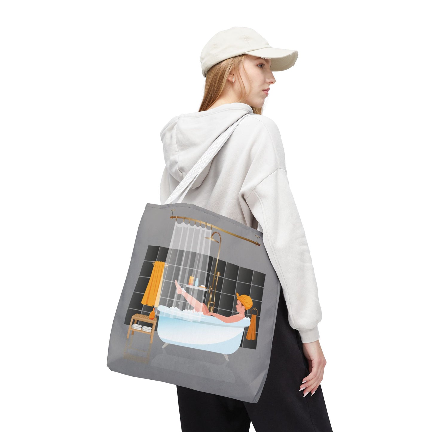 Artistic Tote Bag | Girl in Bathtub | Relaxing & Stylish Accessory