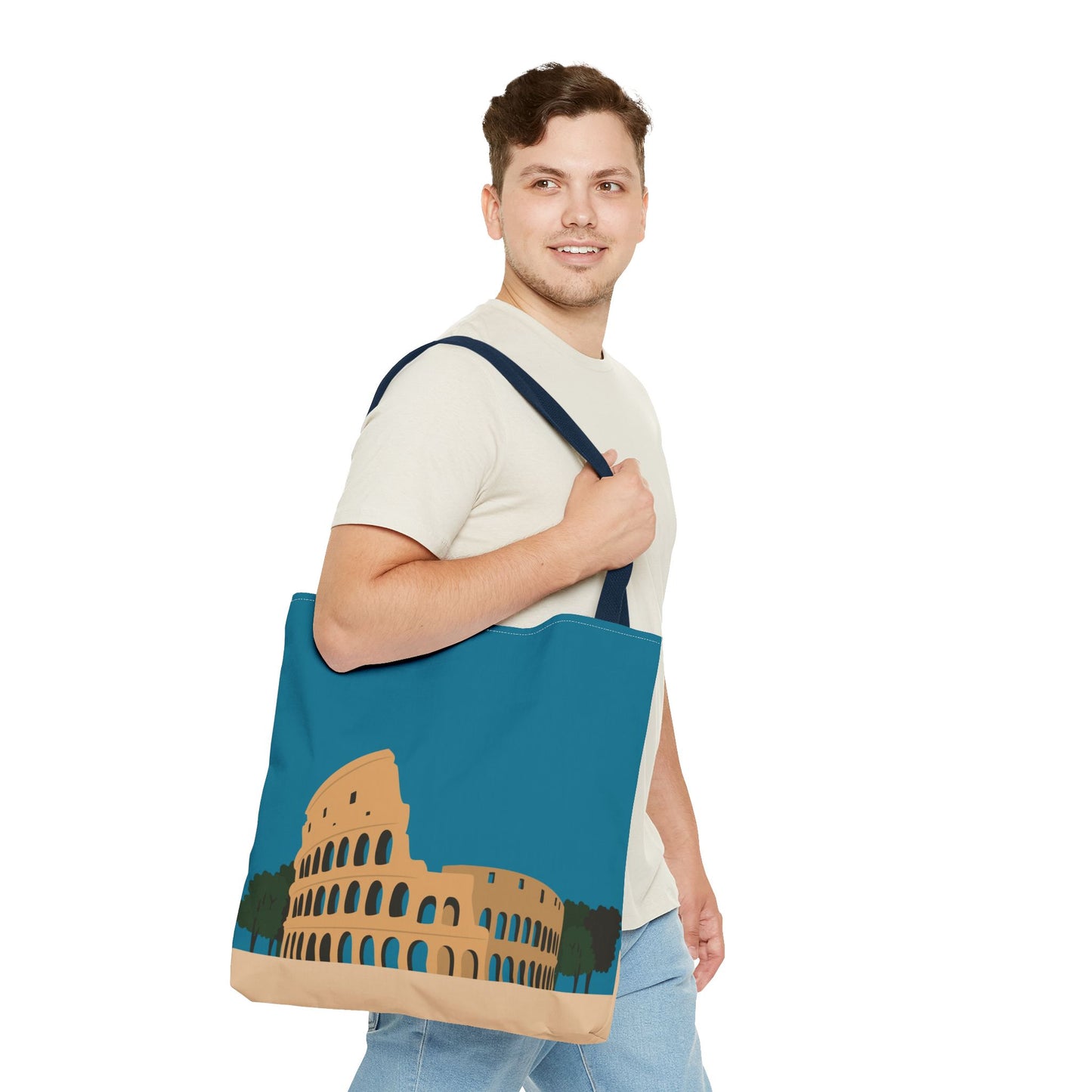 Vibrant Colosseum Tote | European Style | Urban Statement Piece