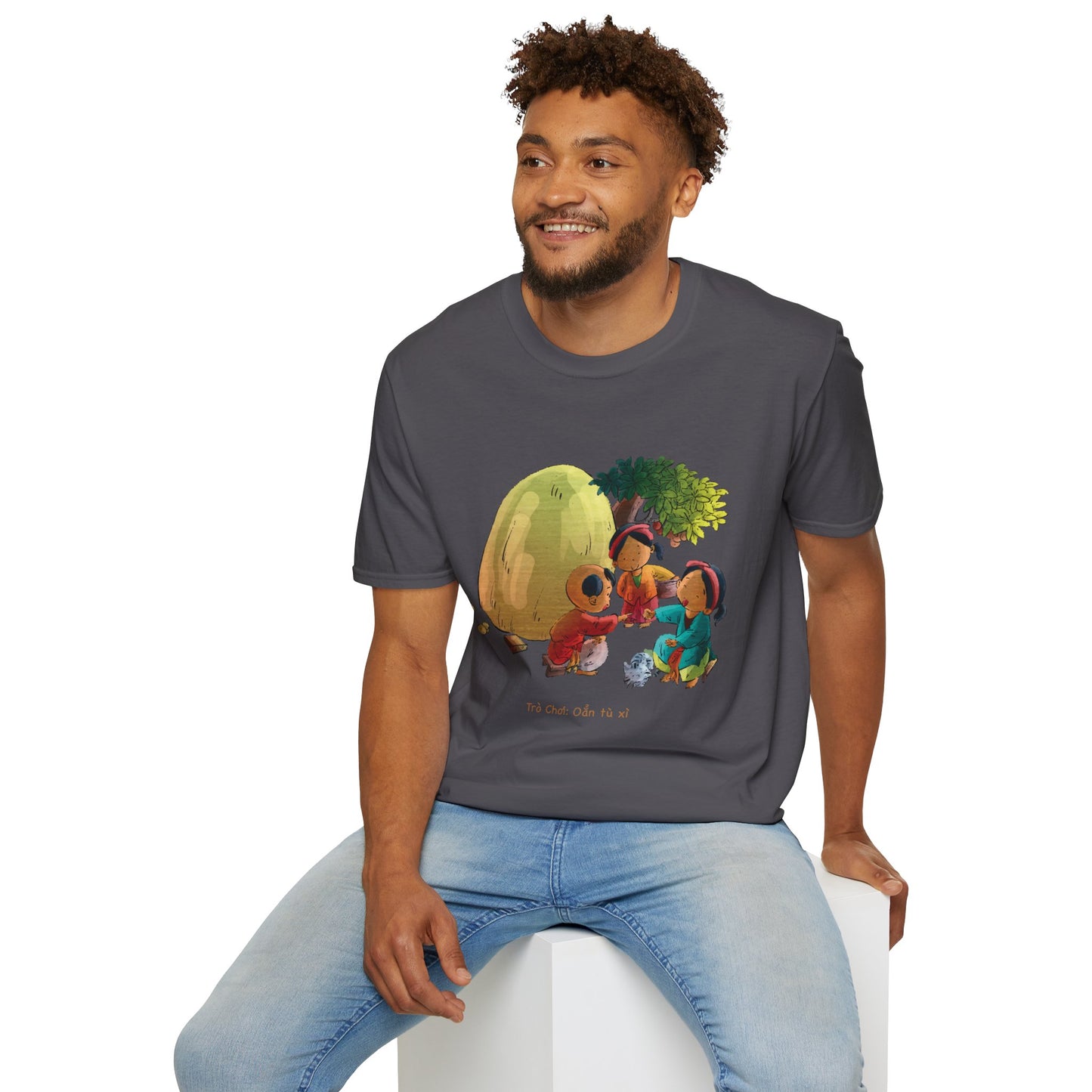 Unisex Softstyle Tee | "Rock Paper Scissors" | Vietnamese Folk Game Edition