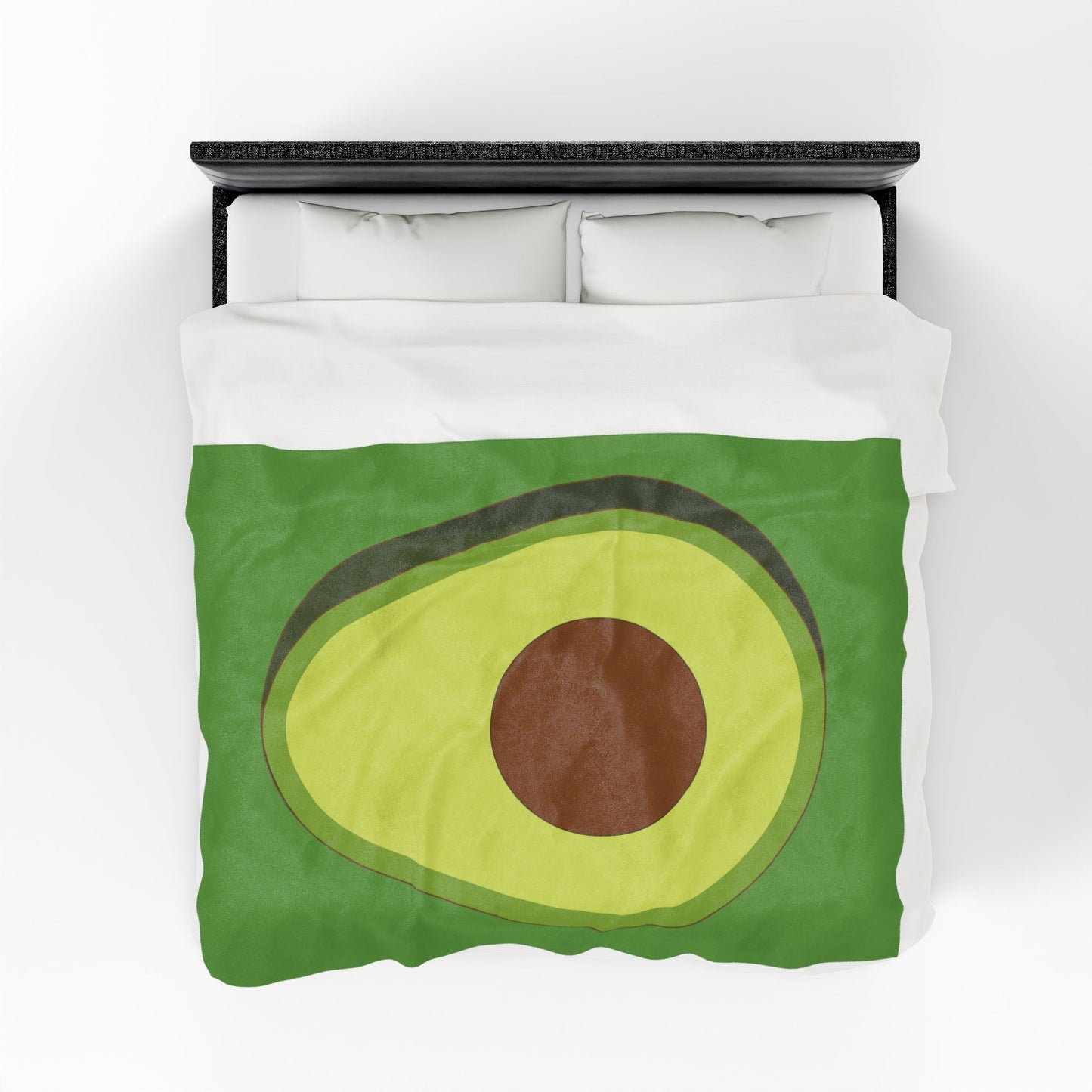 Velveteen Plush Blanket | Halved Avocado Design for Cozy Luxe Comfort