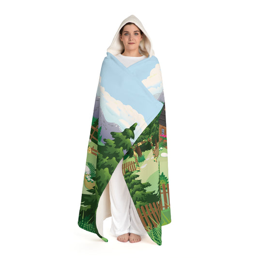 Hooded Sherpa Blanket | Winter Cabin in the Woods | Wrap Yourself in Holiday Magic