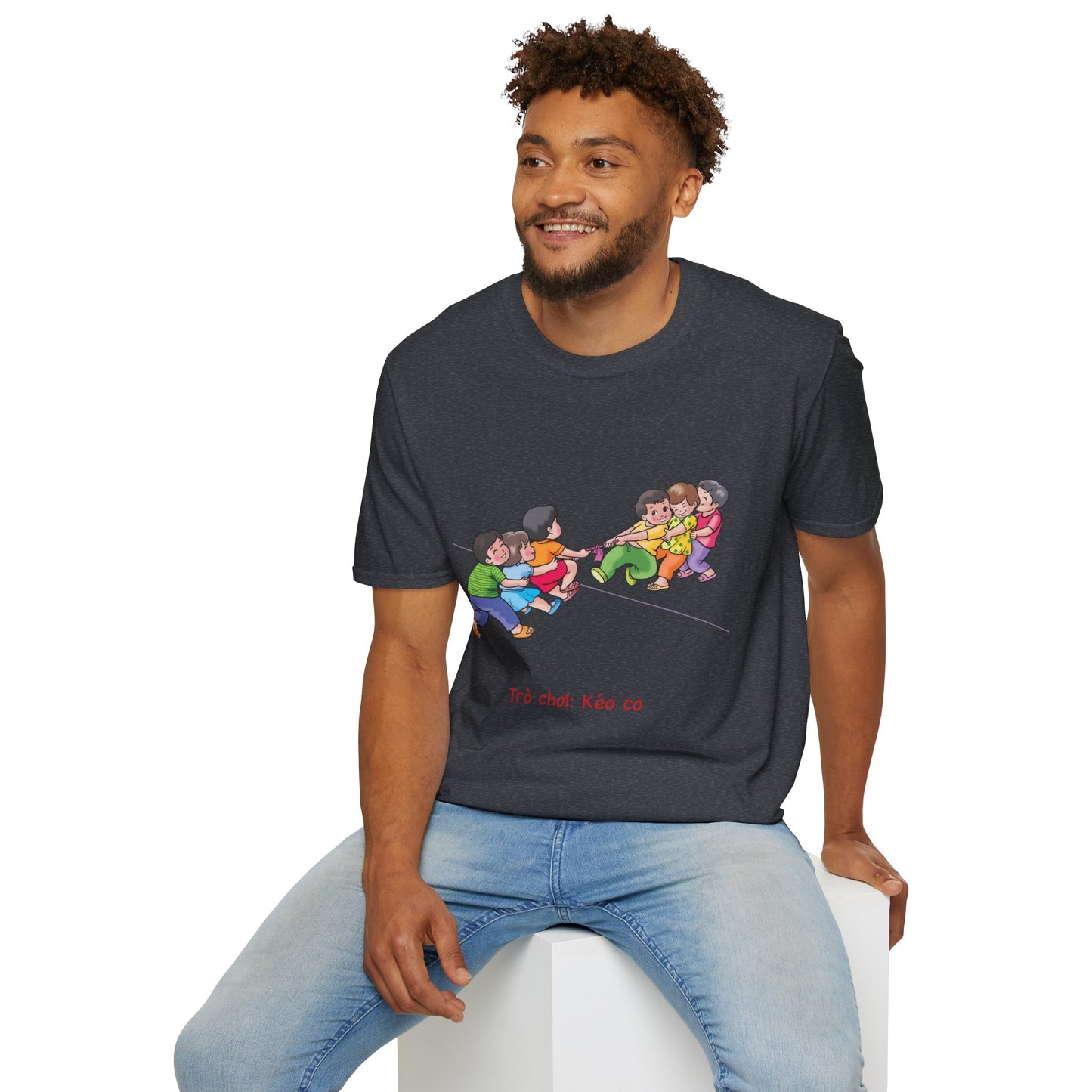 Unisex Softstyle Tee – "Keo Co" | Traditional Vietnamese Tug of War Game