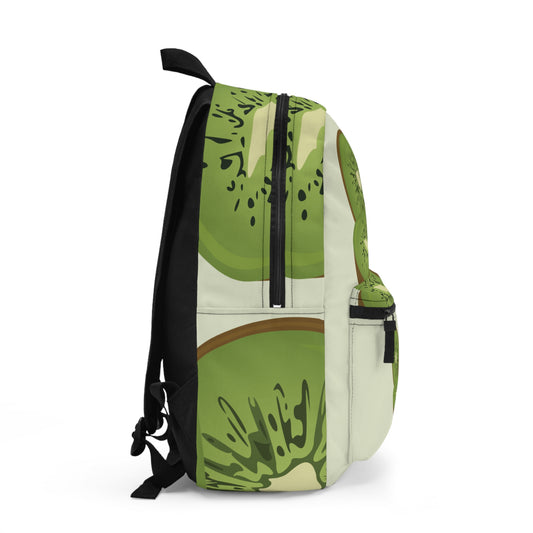 “Zesty Vibes | Fruit Print Kiwi Backpack | Fresh – Friendly – Fun!”