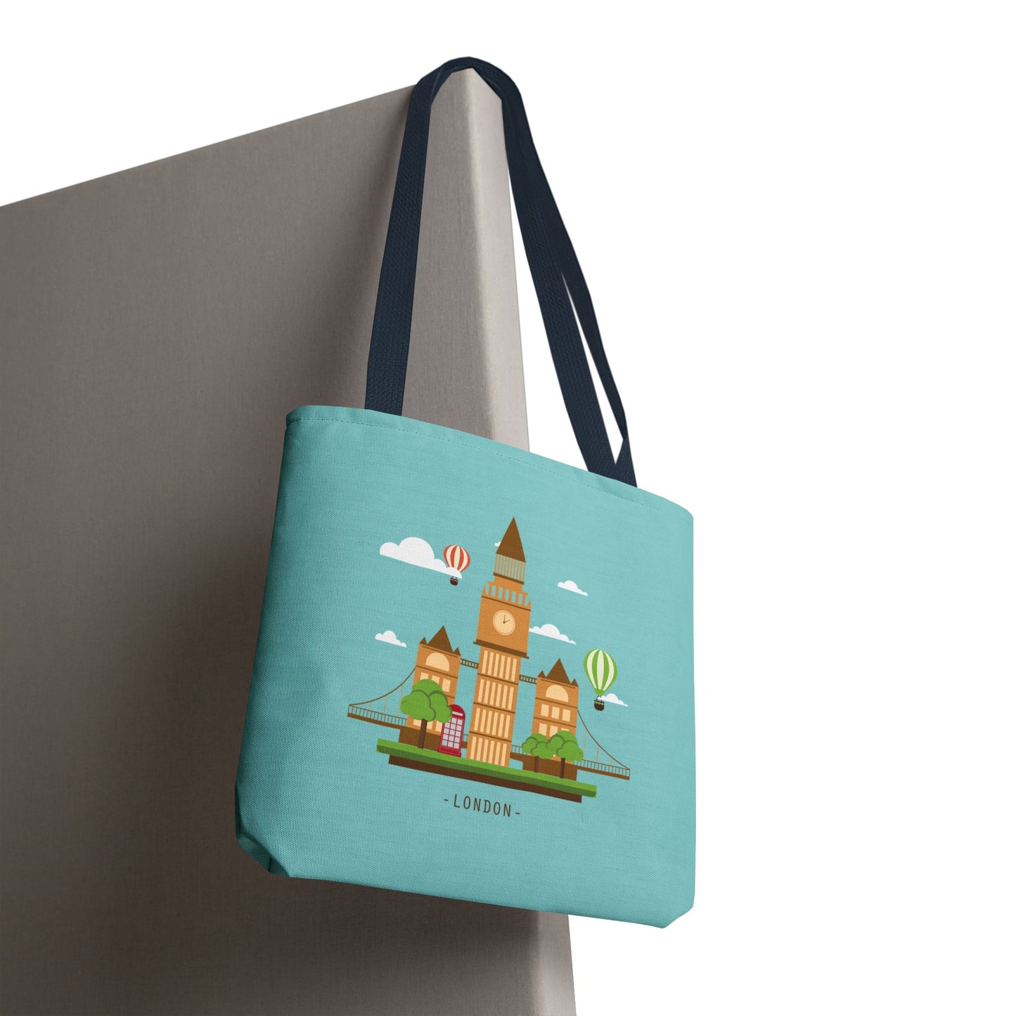 Timeless London Vibes | Artistic Tote Bag Inspired by British Landscape & Classic Clock