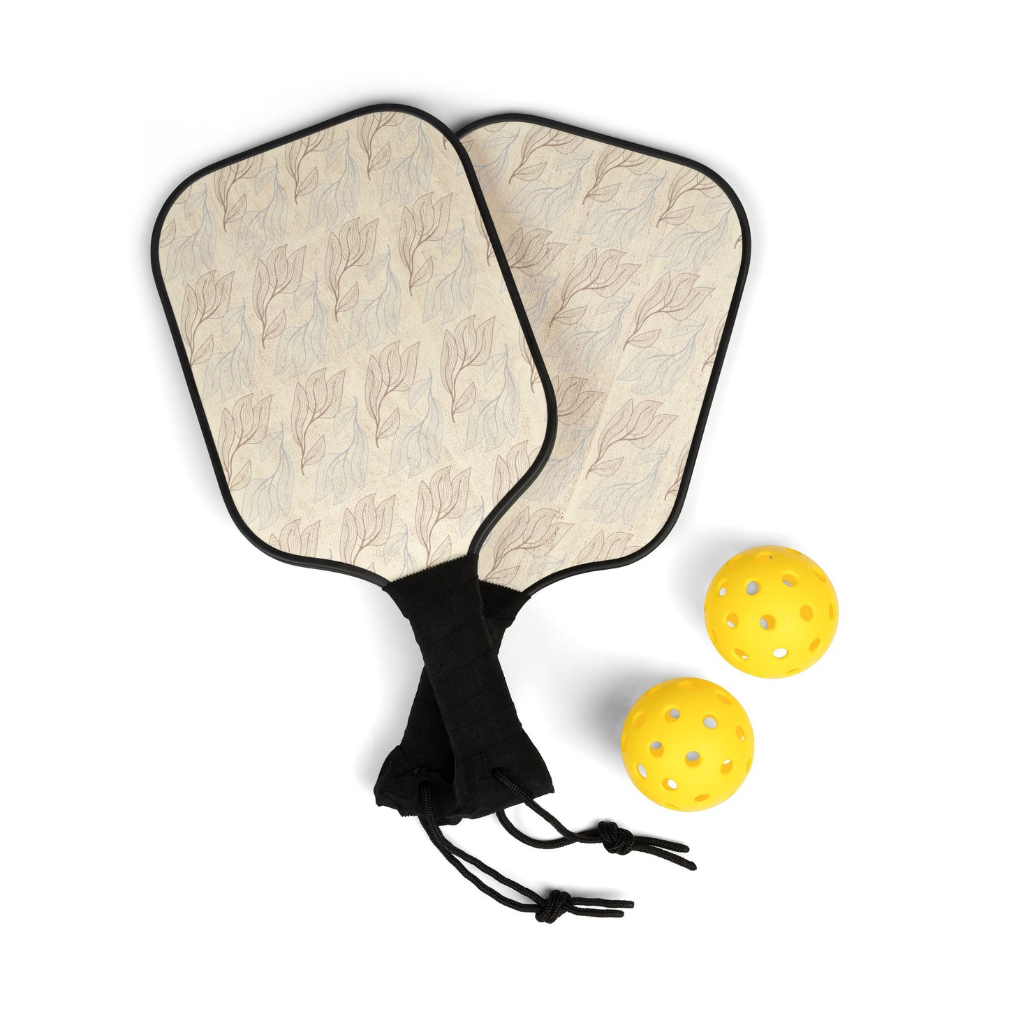 Natural Flow Pickleball Set | Abstract Leaf Design