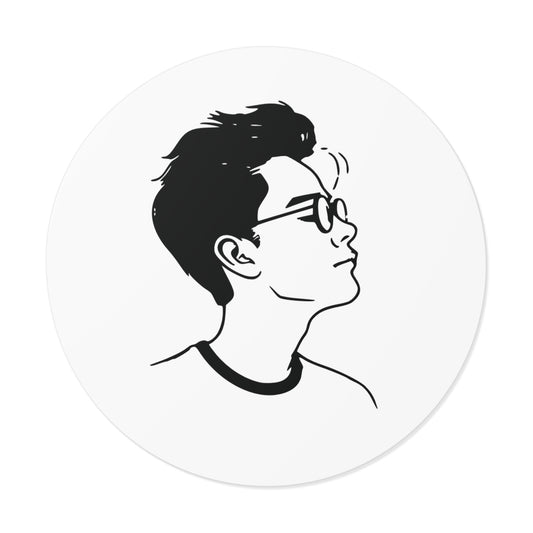 Round Sticker | Portrait of a Boy
