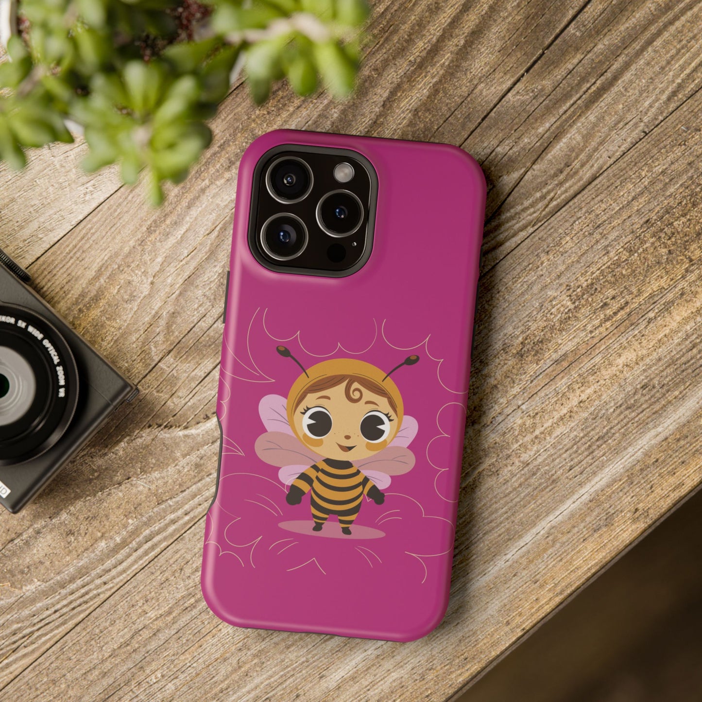 “Little Bee Buddy” Magnetic Tough Phone Case | Cute, Tough & MagSafe Ready