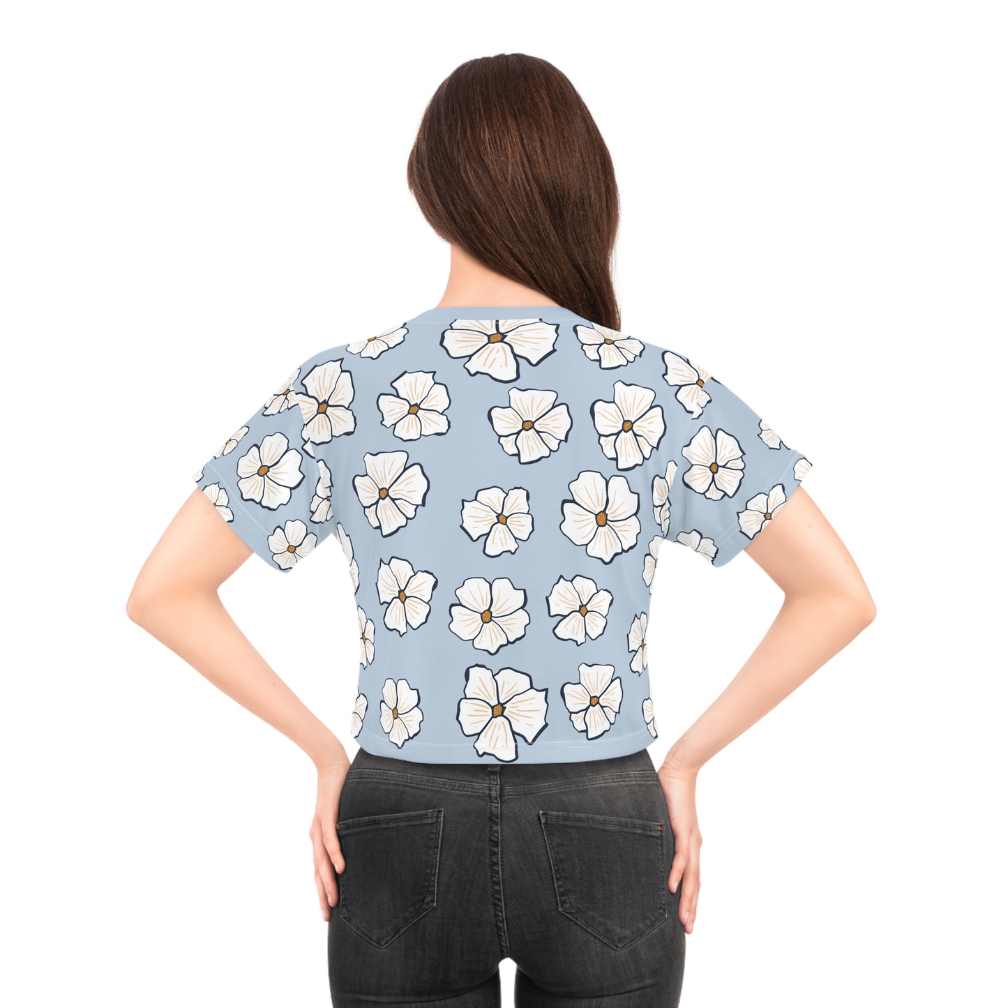 BloomChic | Floral Fun All-Over Crop Tee