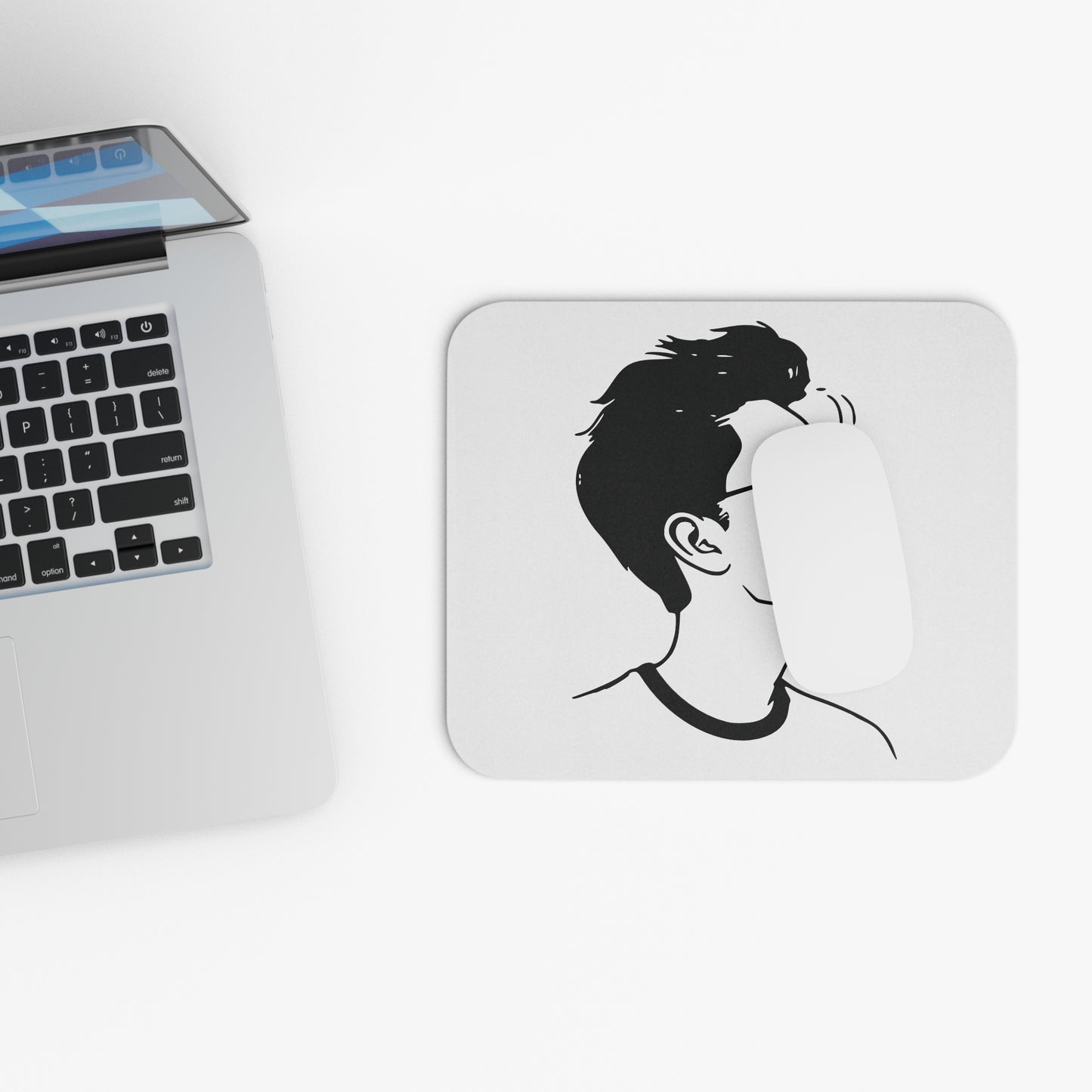 Minimalist Mouse Pad | Portrait of a Young Man