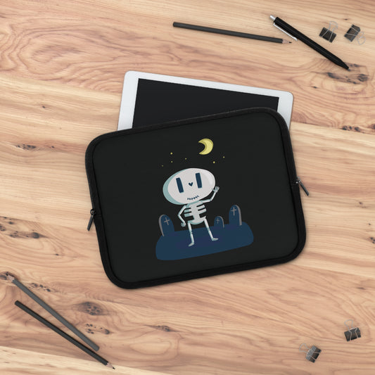 Funny Bones Vibes | Cartoon Skeleton Laptop Sleeve Fun & Playful