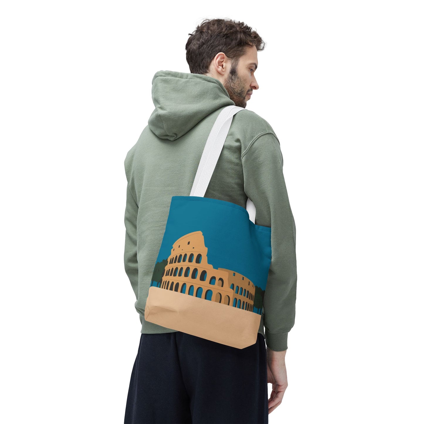 Vibrant Colosseum Tote | European Style | Urban Statement Piece