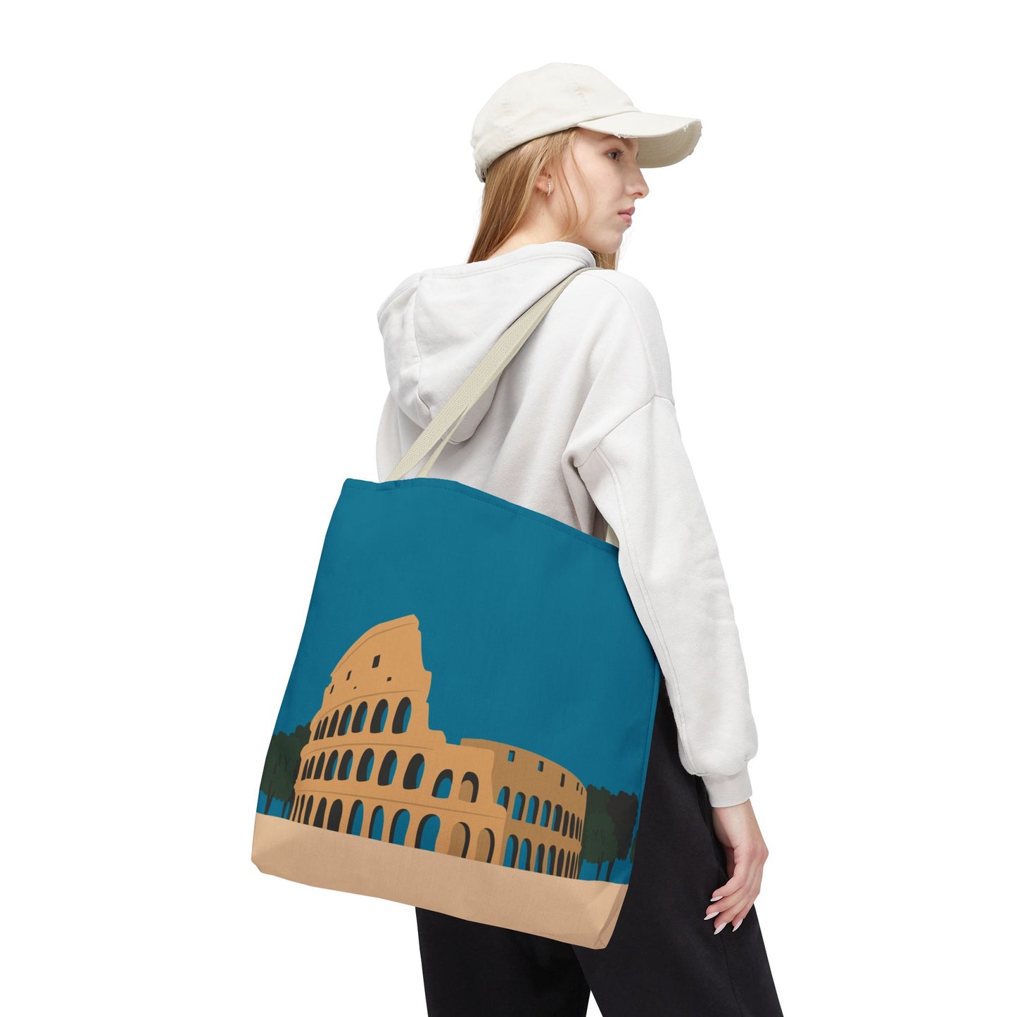 Vibrant Colosseum Tote | European Style | Urban Statement Piece