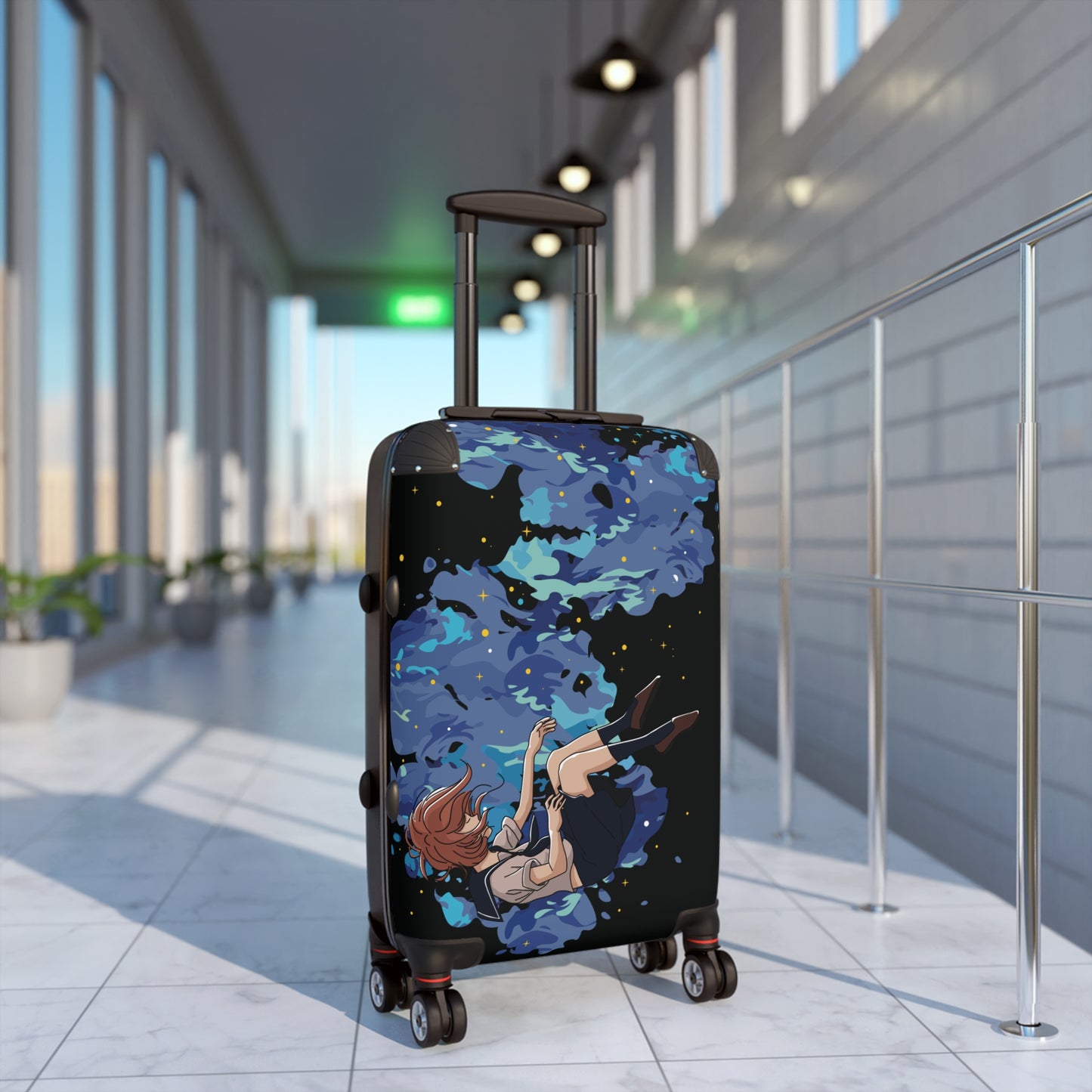 2D Art Suitcase – Girl & Water Scene
