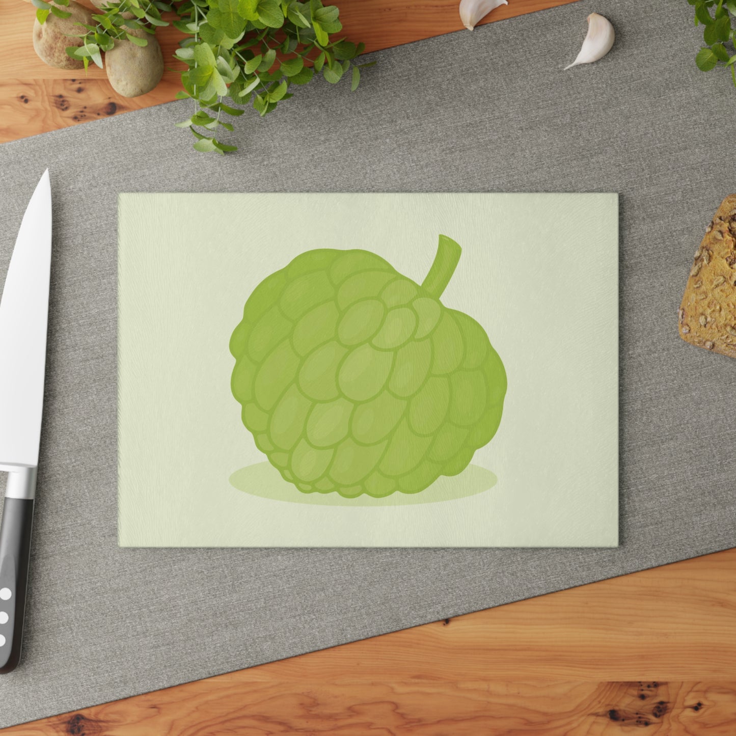 Custard Apple Glass Cutting Board | Nature Meets Minimalism