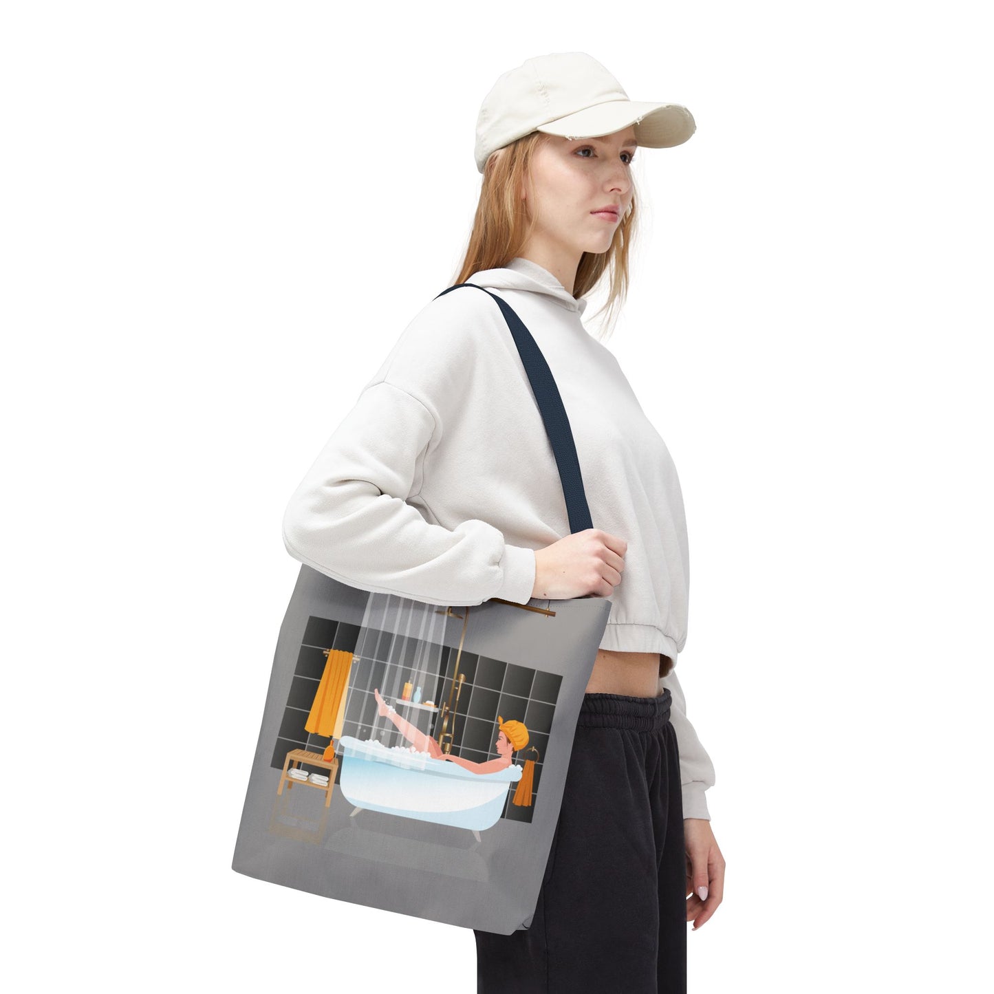 Artistic Tote Bag | Girl in Bathtub | Relaxing & Stylish Accessory
