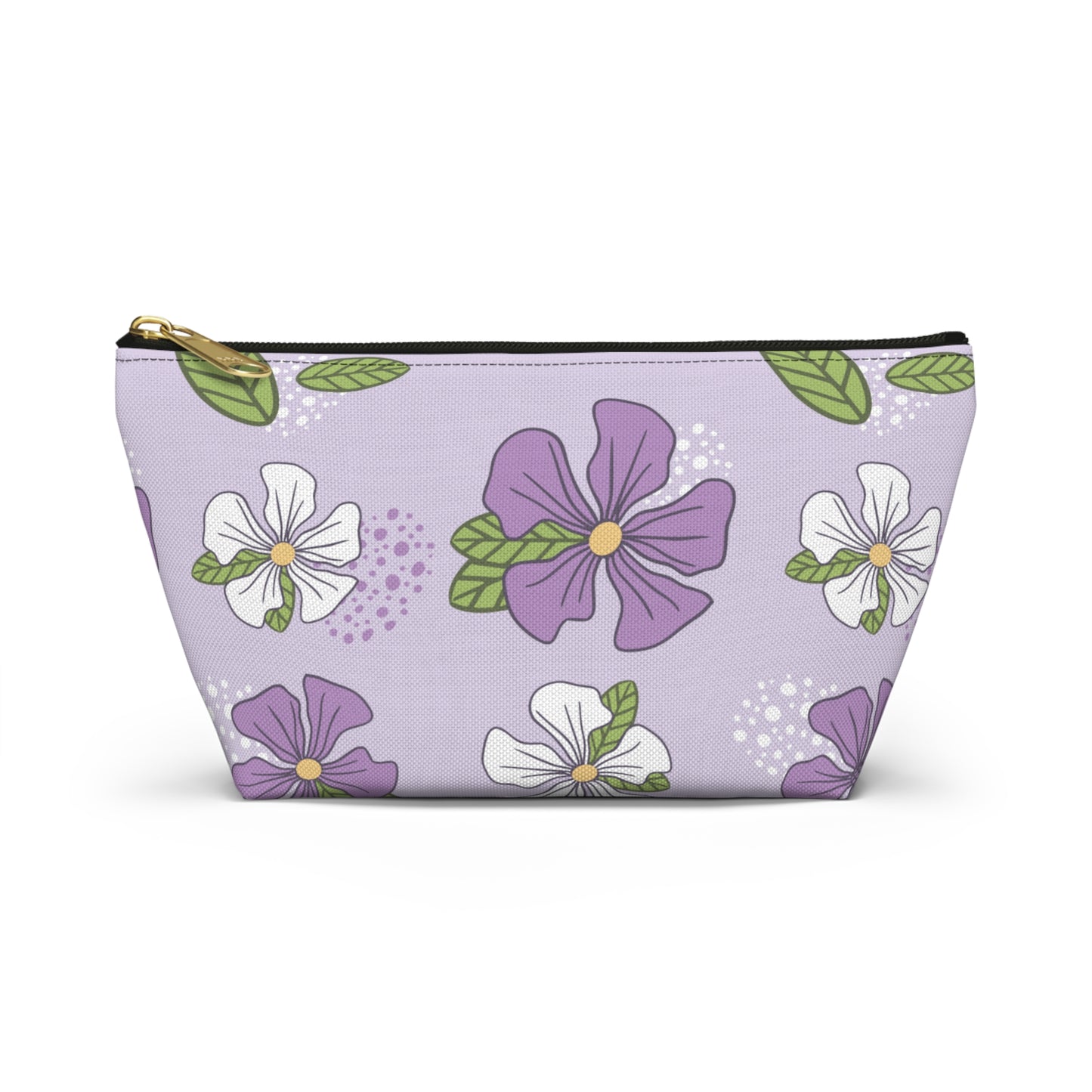 Soft Violet Blooms | Minimalist Floral Accessory Pouch
