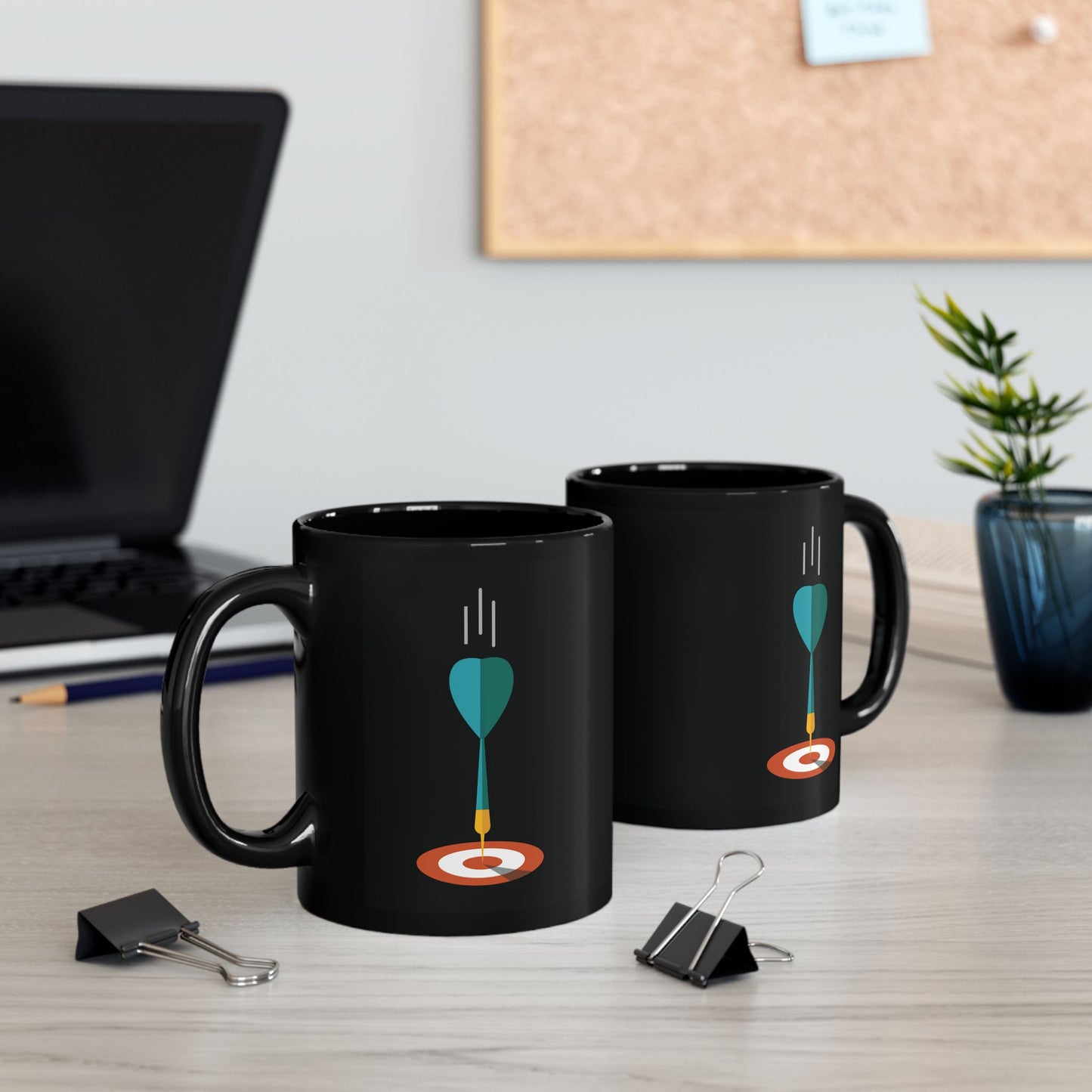 Aim High | Black Mug With Business Target Design | Your Daily Motivation Brew