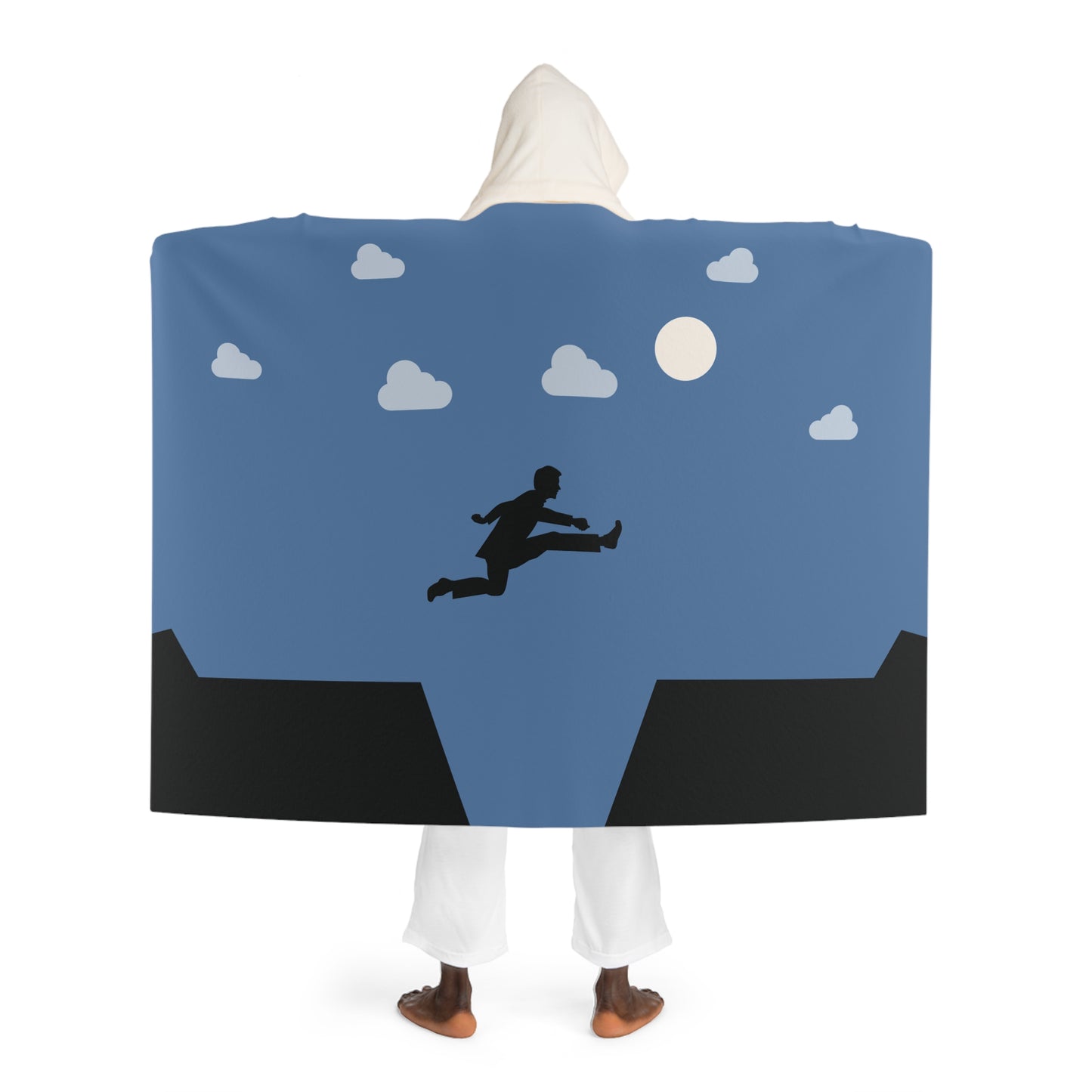 “Leap of Courage” Hooded Sherpa Blanket | Bold, Warm & Refined
