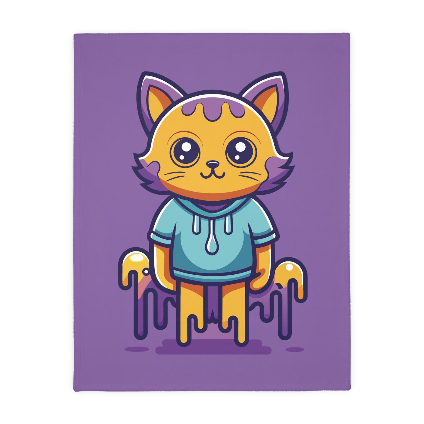 “Dreamy Cat” Velveteen Blanket | Soft, Cute & Cozy