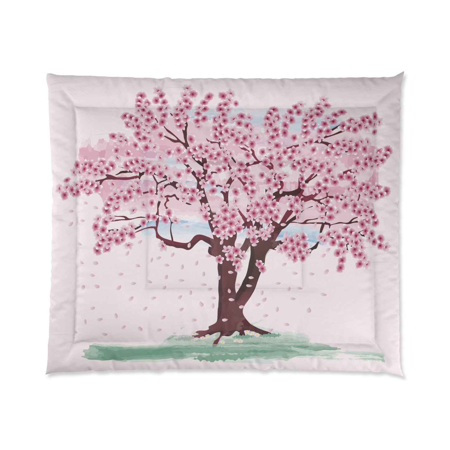 Spring Bloom | Comforter with Cherry Blossom Print