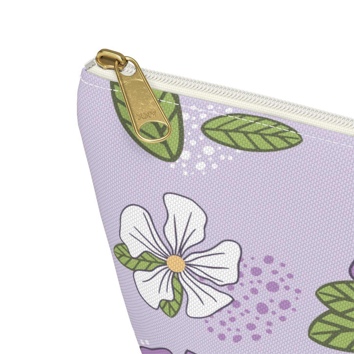 Soft Violet Blooms | Minimalist Floral Accessory Pouch