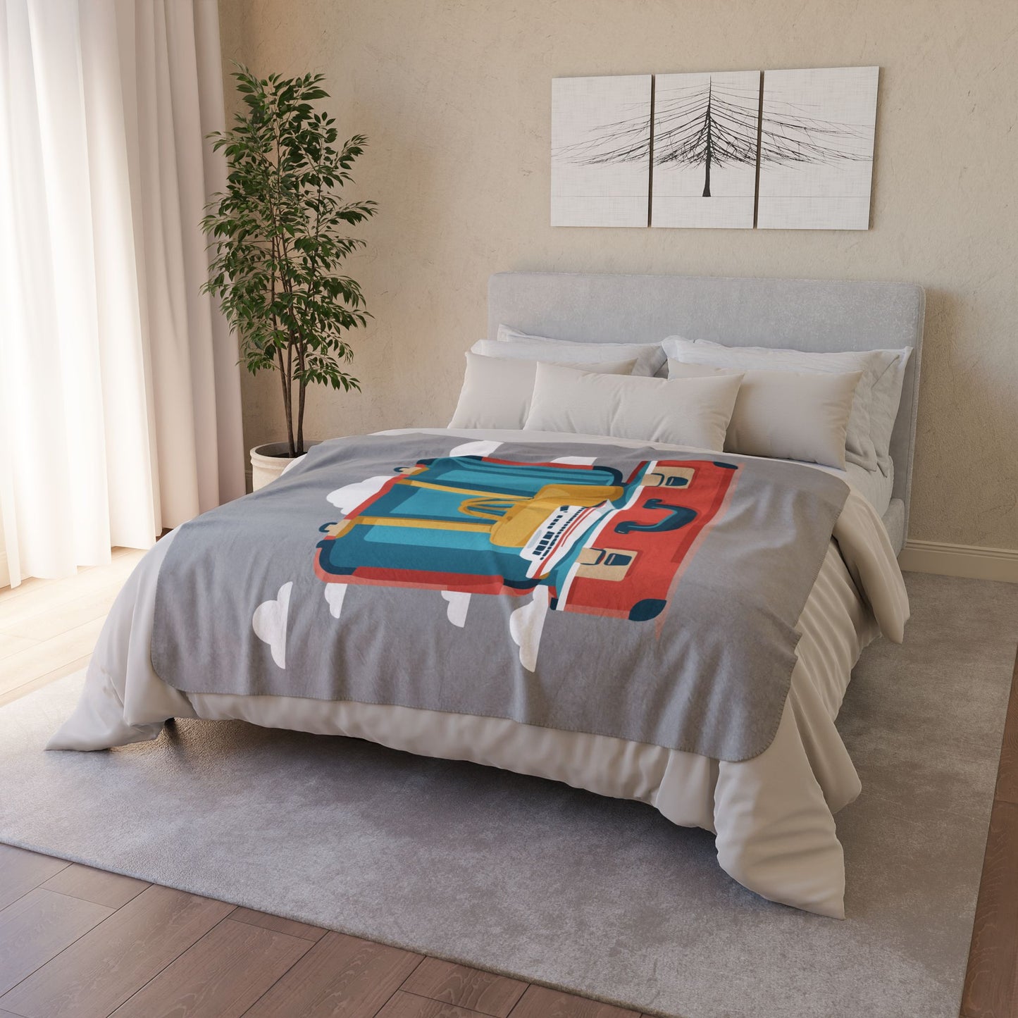 Fleece Sherpa Blanket | The Travel Suitcase