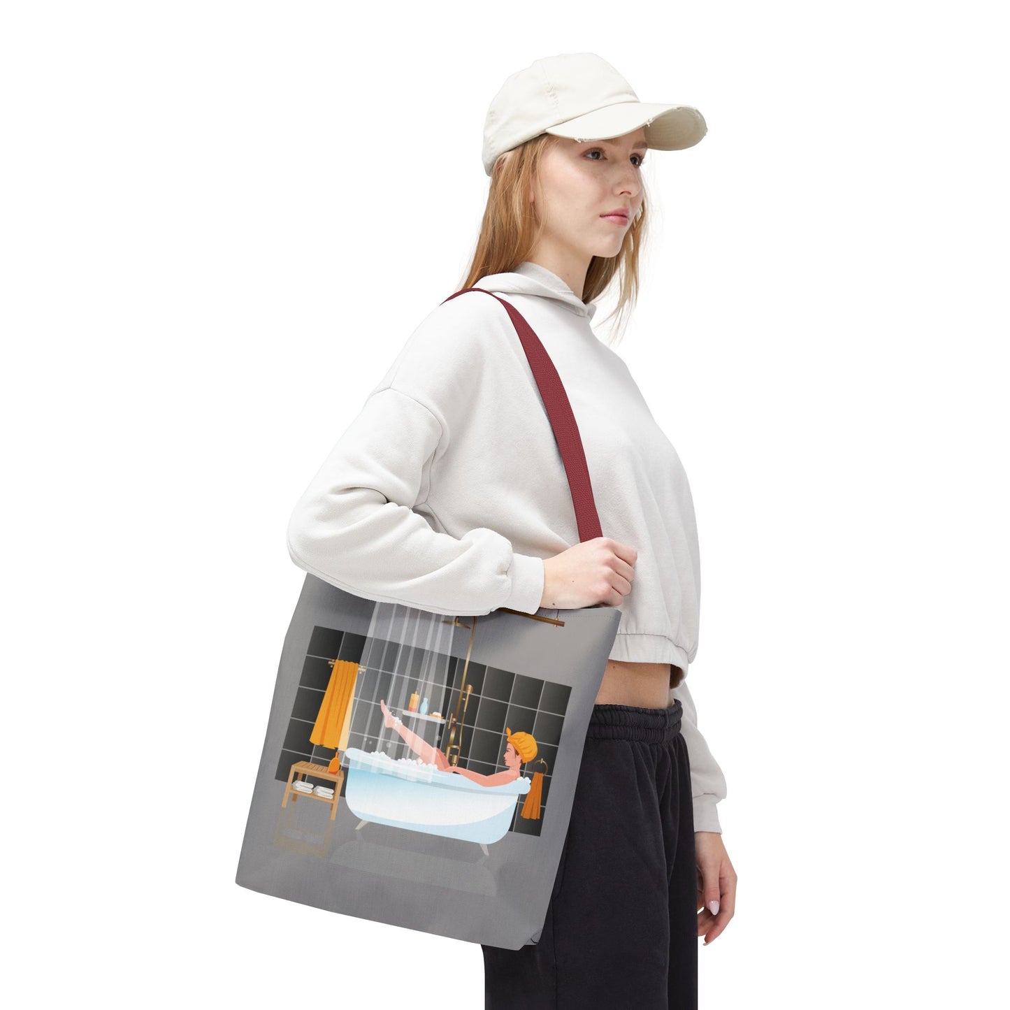 Artistic Tote Bag | Girl in Bathtub | Relaxing & Stylish Accessory