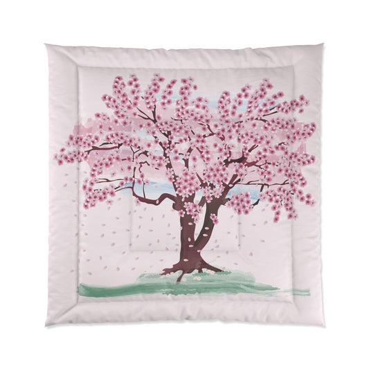 Spring Bloom | Comforter with Cherry Blossom Print