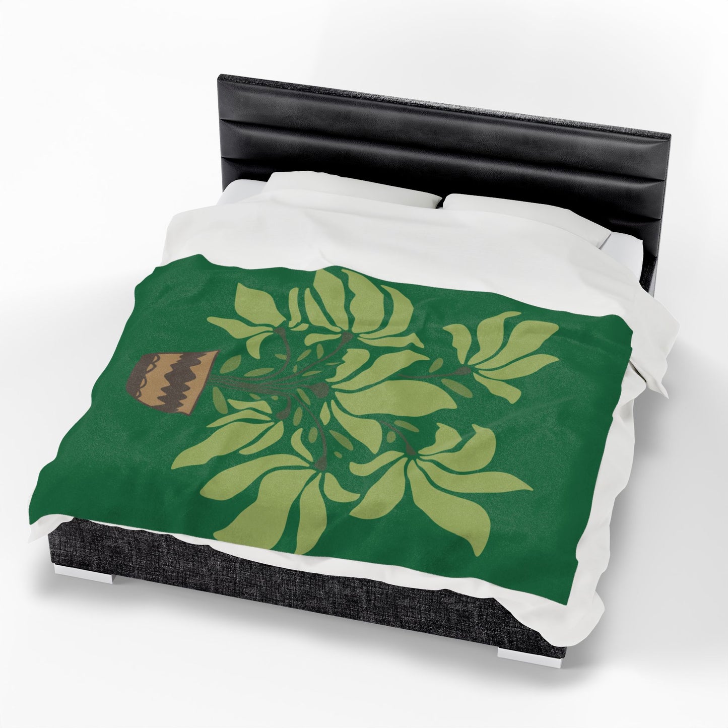 Velveteen Plush Blanket | A Quiet Green Corner