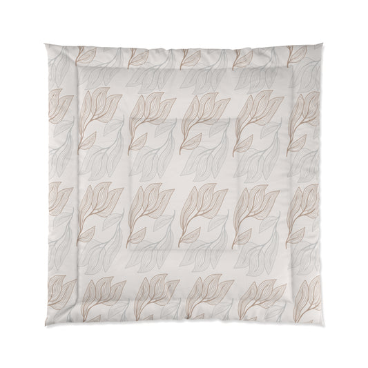 Luxury Canopy Comforter | Abstract Nature Leaf Design