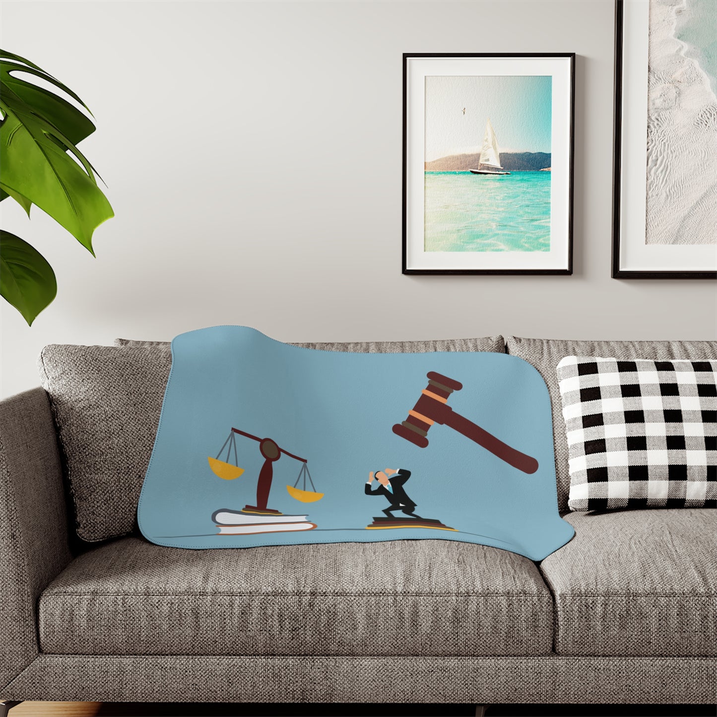 "Final Judgment" Sherpa Blanket | The Art of Justice and Reflection