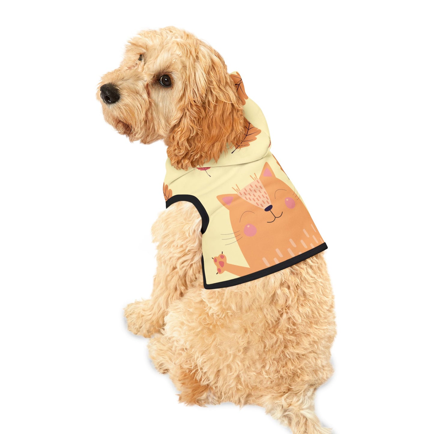 Pet Hoodie | Autumn Cat and Falling Leaves