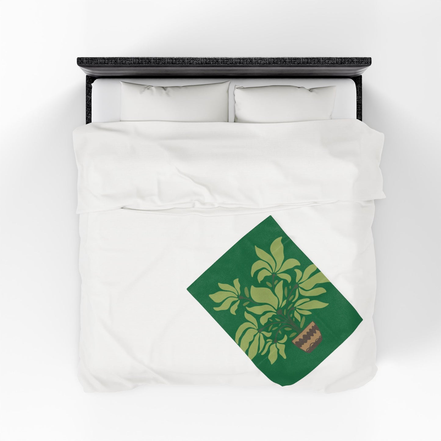 Velveteen Plush Blanket | A Quiet Green Corner