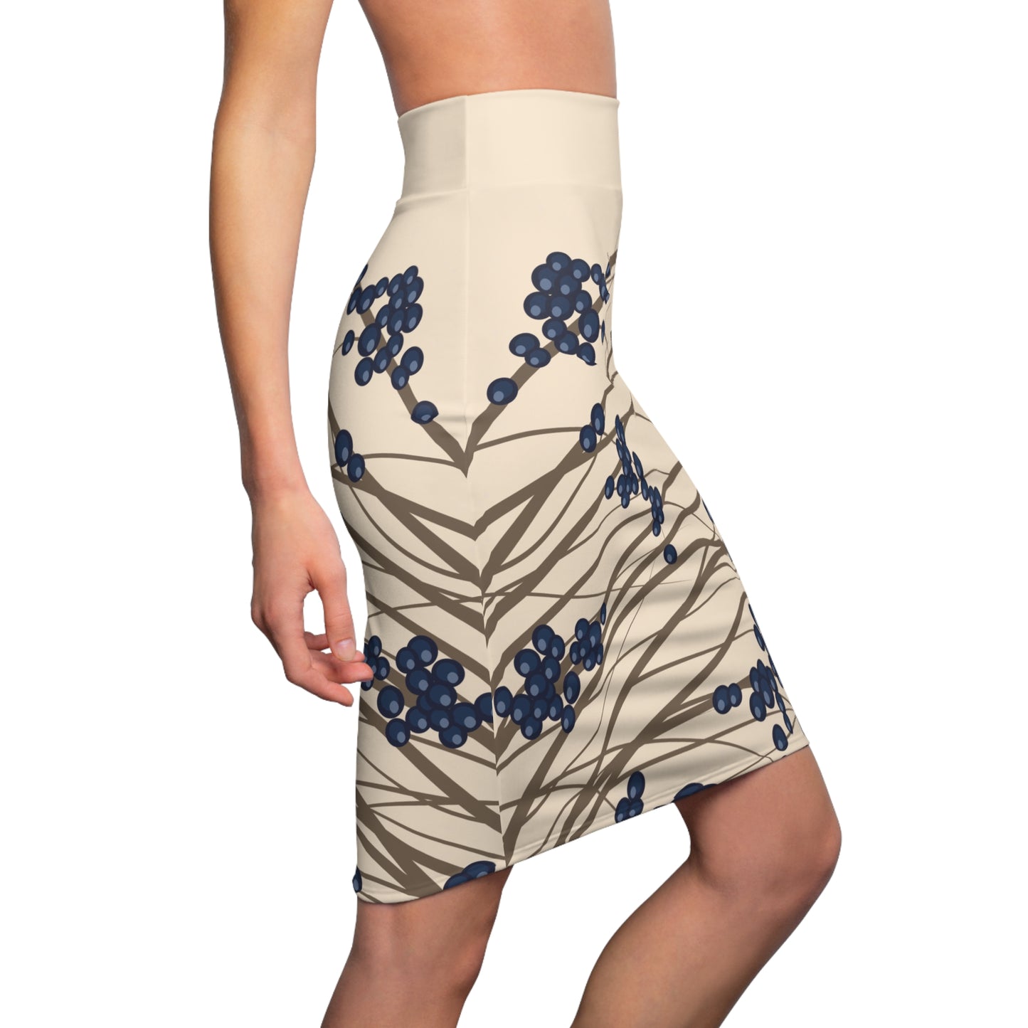 Pencil Skirt | Wild Berry in the Bush Artistic Design