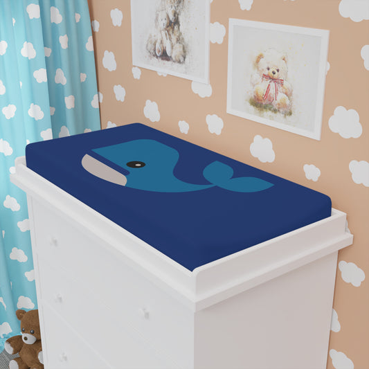 “Gentle Whale” Baby Changing Pad Cover | Ocean-Inspired Minimalist Style