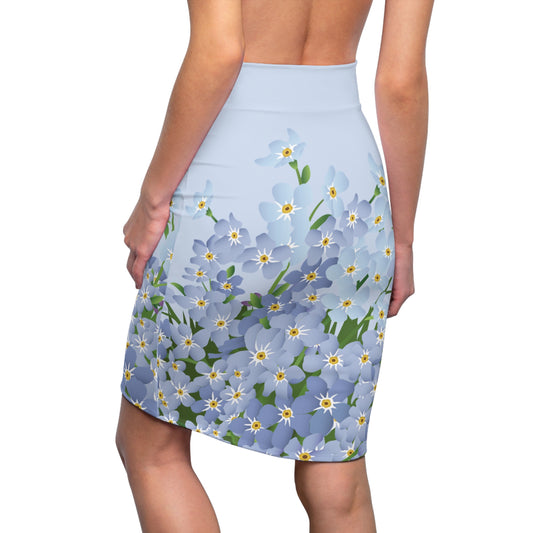 BloomGrace | Elegant Floral Pencil Skirt