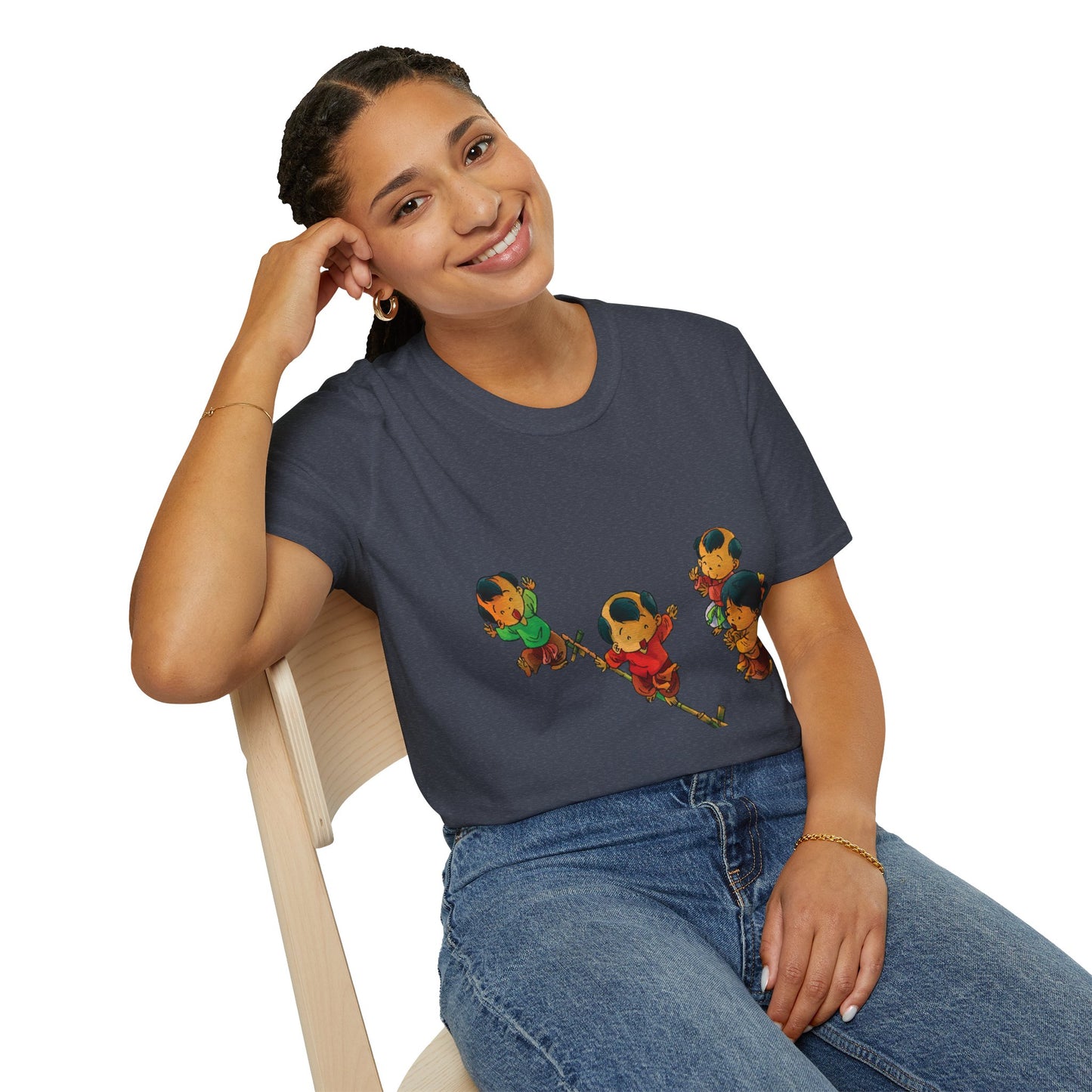 Unisex Softstyle Tee | "Cuop Co" | Vietnamese Traditional Flag-Stealing Game