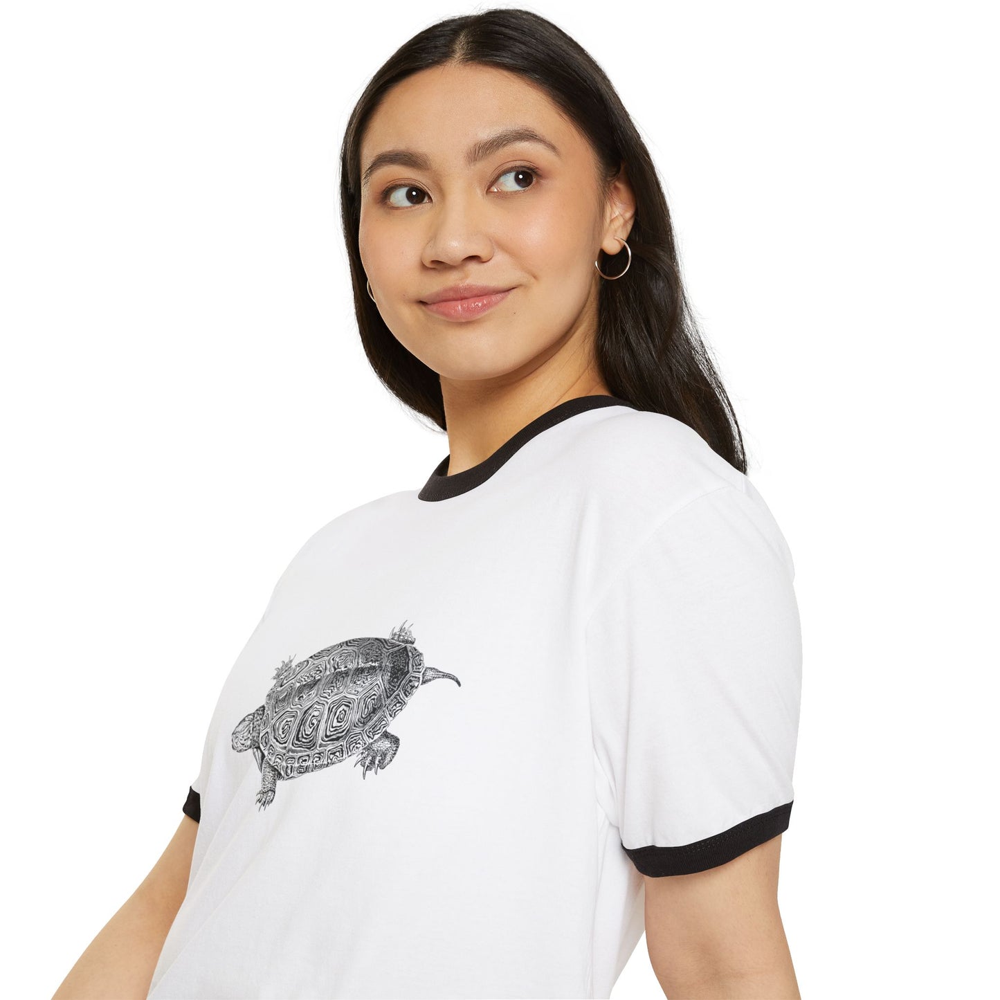 Ringer T-Shirt | Ocean Vibes | Say Hello to the Sea Turtle