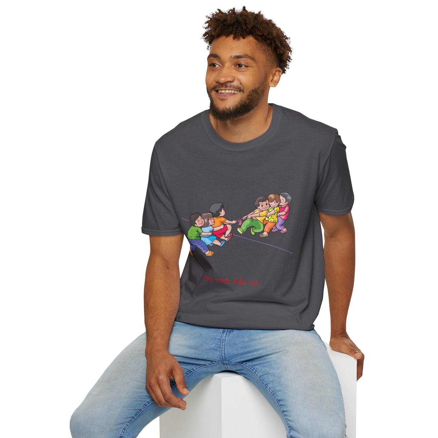 Unisex Softstyle Tee – "Keo Co" | Traditional Vietnamese Tug of War Game