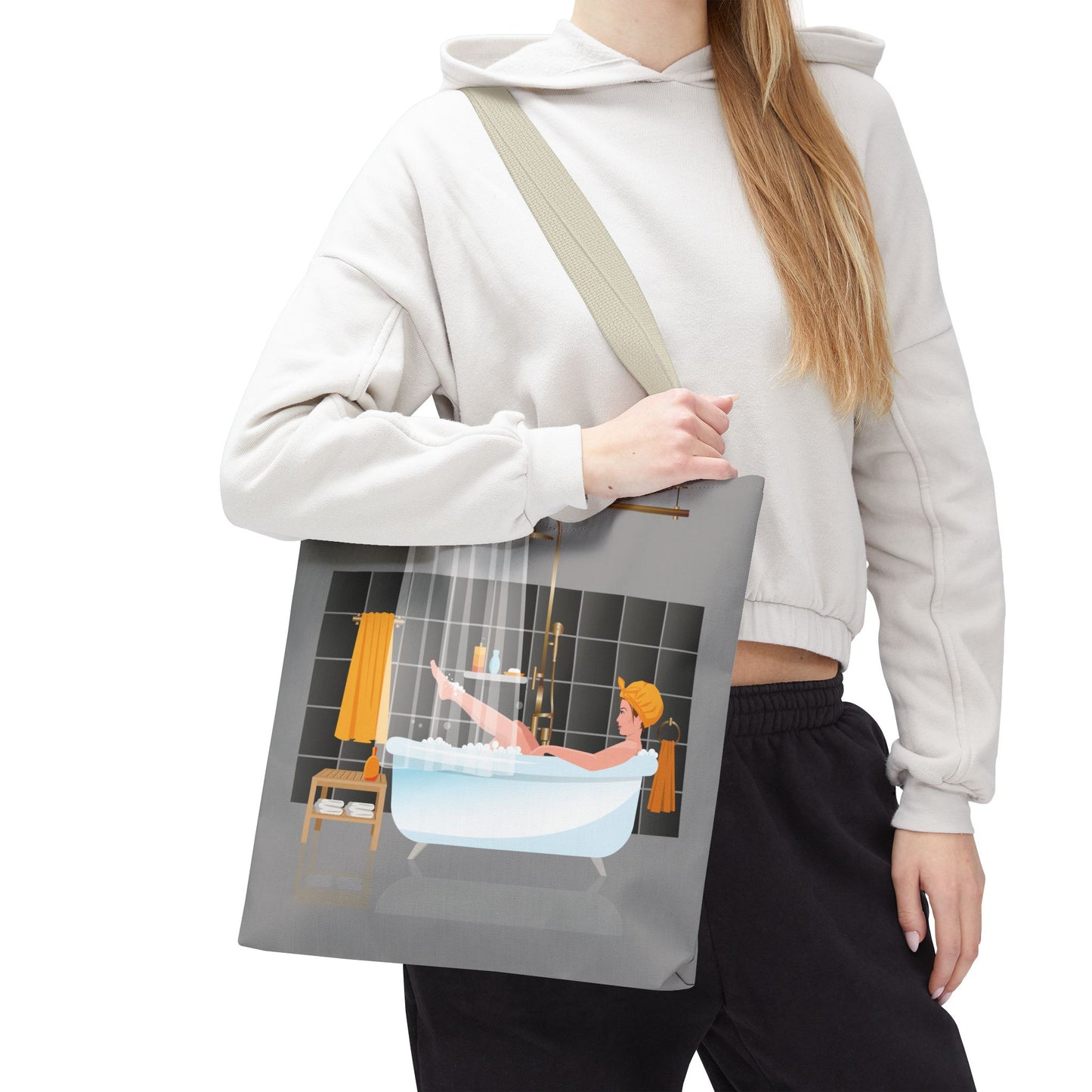 Artistic Tote Bag | Girl in Bathtub | Relaxing & Stylish Accessory